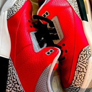 Red retro jordans
